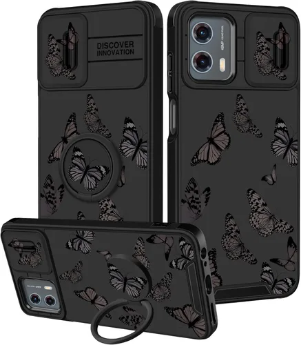 Vista 75 de Funermei Funda para Moto G Stylus 5G 2022, funda para teléfono con diseño de calavera de esqueleto para mujeres y niñas, diseño gótico, Como