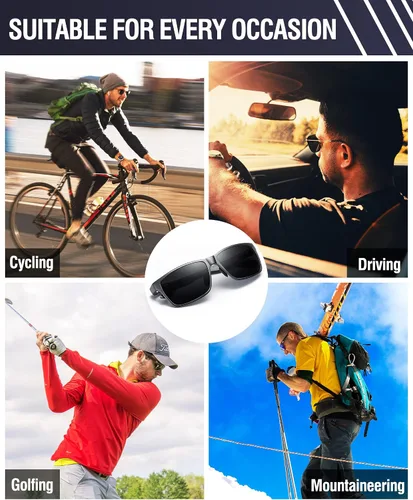 Vista 7 de DUCO DC8206 - Lentes de sol polarizados, deportivos, de lujo, para hombre, con patillas de fibra de carbono y protección ultravioleta 400