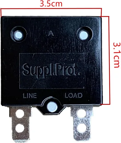 Vista 3 de weelye 1 unids 35A 125/250Vac 50Vdc relé de reinicio automático interruptor térmico disyuntor protector de sobrecarga de corriente para niños montar