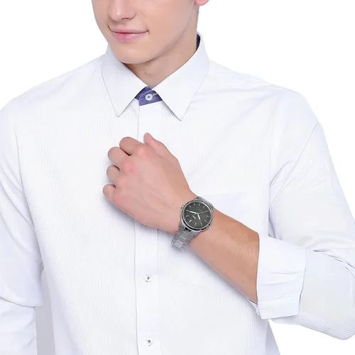 Vista 7 de Fossil - Reloj casual de cuarzo minimalista de acero inoxidable y delgado para hombre