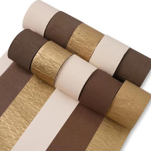 Vista 14 de PartyWoo Serpentinas de papel crepé negro dorado y plateado, 10 rollos de 820 pies, paquete de papel crepé para graduación, Navidad, Año Nuevo
