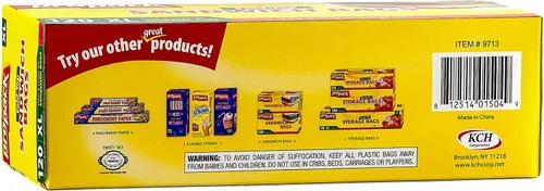 Vista 4 de Bolsas de sándwich plegables, plástico transparente extragrande