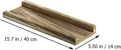Vista 3 de Marco de pared de partición de una palabra, decoración de madera, estante de pared de madera, decoración de artículos para el hogar, estante