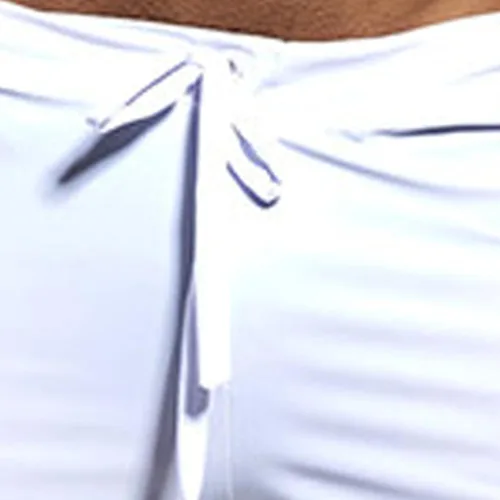 Vista 4 de Pantalones largos de yoga de seda de hielo para hombre, tiro bajo, elástico con cordón para dormir, ligeros, sueltos, modales, pantalones harén