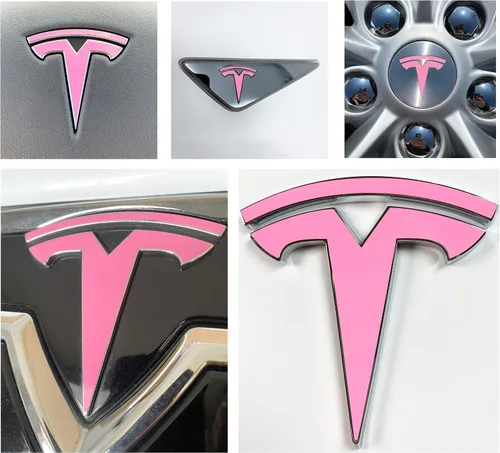 Vista 11 de Calcomanía con logotipo para Tesla Model S, Nosecone, juego de 14 piezas (verde brillante)