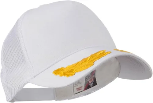 Vista 24 de e4Hats.com Tapa de parche de hojas de roble dorado con malla de 5 paneles
