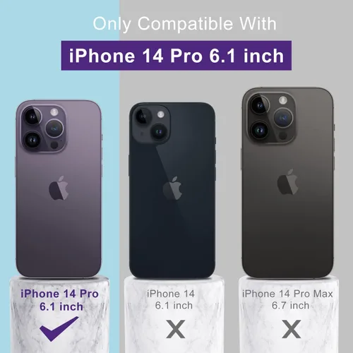 Vista 7 de DEENAKIN Funda para iPhone 14 Pro con protector de pantalla, cubierta de cámara mejorada, goma de gel de silicona suave probada contra caídas de 16