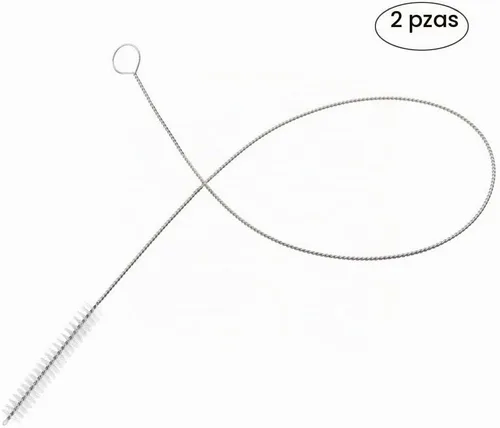 Vista 4 de 2 cepillos de limpieza con punta de cerdas de 3/8 x 32 pulgadas de largo, herramienta de limpieza flexible para barriles limpios, tubo