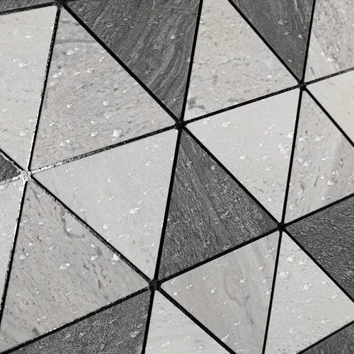 Vista 7 de KASARO Azulejos de protección contra salpicaduras para pared de cocina, mosaico, autoadhesivo, duradero, material polimérico, azulejos de metal, 10