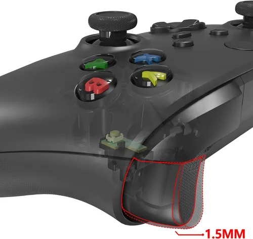 Vista 7 de eXtremeRate Clicky Hair Trigger Kit for Xbox Series XS Controller LT RT Shoulder Buttons Custom Flashshot Trigger Stop Flex Cable for Xbox Series XS