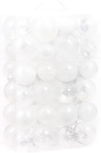 Vista 68 de Sea Team Juego de bolas de Navidad de plástico transparente, inastillables, varios tamaños, bolas decorativas de Navidad con decoraciones delicadas