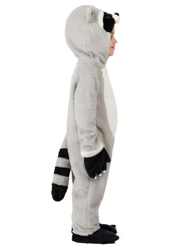 Vista 4 de Disfraz de Mapache Travieso para Niños Pequeños Multicolor