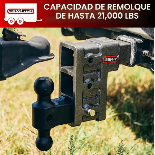 Vista 13 de GEN-Y Hitch Enganche de caída de 6" para receptor de 2.5", 3 posiciones ajustables