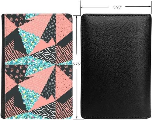 Vista 2 de PU Leather Passport Holder Travel Wallet RFID Blocking Card Case Cover With Unique