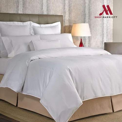 Vista 5 de Marriott Exclusivo relleno de edredón de plumón, edredón de cama de hotel con diseño de caja cosida, tamaño Queen
