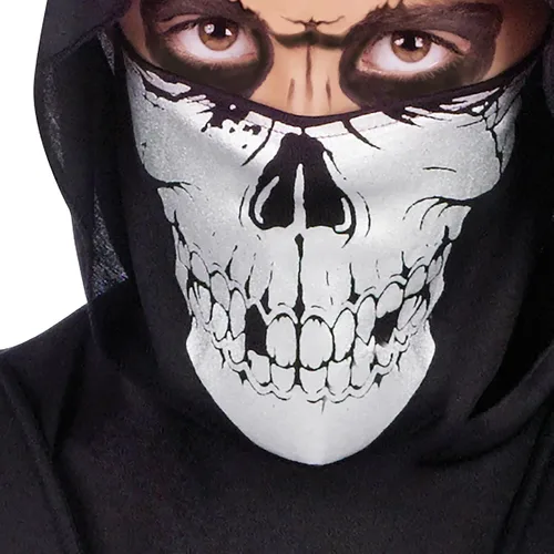 Vista 4 de Disfraz Lord Ninja Skull, Fun World, L (12-14), Negro