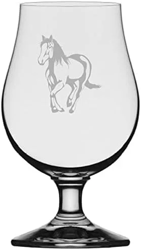 Vista 55 de Abaco Barb Body Horse - Vaso de cerveza Iona grabado (13.25 onzas)