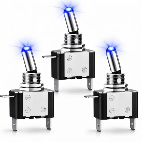 Vista 13 de Nilight Interruptor de Palanca de Polaridad Inversa de 4 Pines 2PCS Interruptores Basculantes Momentáneos de 12V 30A Encendido Apagado Encendido 2