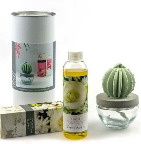Vista 15 de Barril Cactus Cerámica Difusor de Fragancia Combo 6.8 fl oz Hermoso