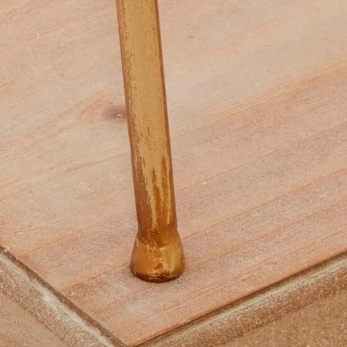 Vista 8 de Deco 79 Reloj de péndulo de madera con base de madera, 10 x 5 x 11 pulgadas, dorado