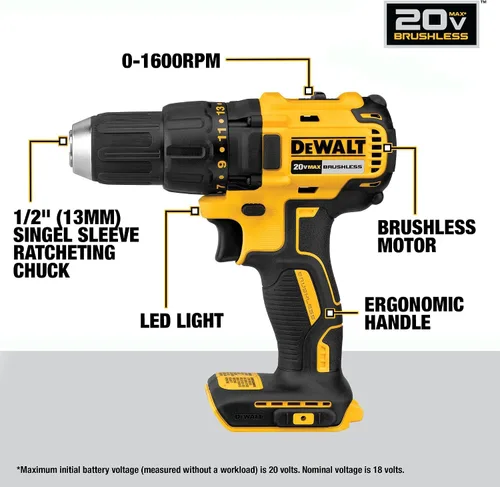 Vista 3 de DEWALT 20V MAX Cordless Drill Driver and Circular Saw Combo Kit with 2 x 2 Ah Batteries and Charger, Contractor Bag (DCK252D2)