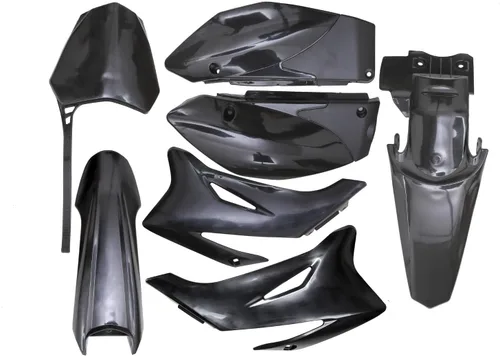 Vista 3 de TDPRO Kit de carenado de guardabarros de plástico para TTR-R110E Pit Dirt Bike (negro)