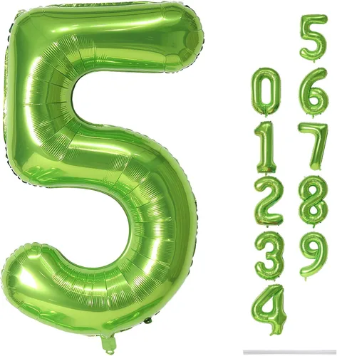 Vista 13 de Globo negro del número 0 para niñas y niños, 40 pulgadas, grande, número 0-9, de papel de aluminio, de Mylar para helio, juego de globos digitales