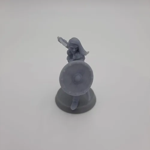 Vista 8 de Guerrero vikingo - RPG - Calabozos y Dragones - DND - Pathfinder - Destino de las norias - Figurita en miniatura (gris/sin pintar) (Bjorn)