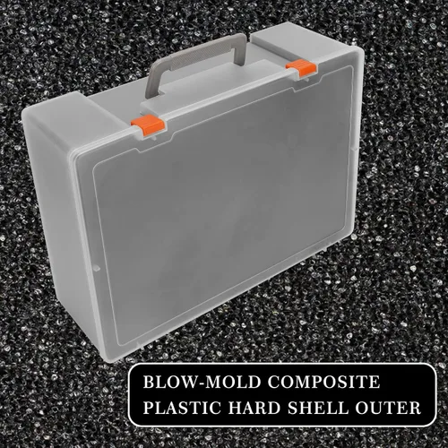 Vista 2 de Funda de Transporte Resistente para Figuras en Miniatura con 108 Ranuras - Estuche de Transporte Compatible con D&D y Más (Transparente)