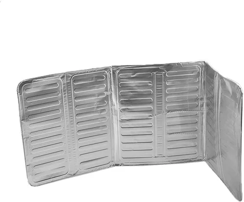 Vista 9 de Cubierta de pantalla de aluminio para freír aceite con 3 paneles con bisagras para protección contra grasa, se adapta a la mayoría de estufas