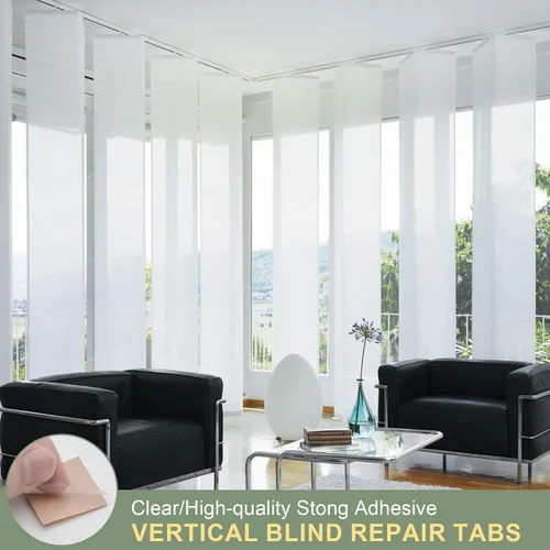 Vista 7 de 60 pestañas de reparación de persianas verticales, kit de fijadores de piezas de repuesto de persianas verticales transparentes, listones