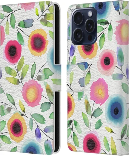 Vista 306 de Head Case Designs Officially Licensed Ninola Ditsy Flowers Yellow Nature Bold Leather Wallet Case Compatible with Samsung Galaxy A07 4G