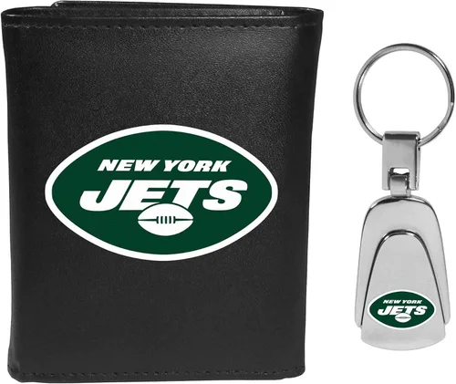 Vista 5 de Siskiyou Sports NFL unisex Tri-fold Wallet & Steel Key Chain