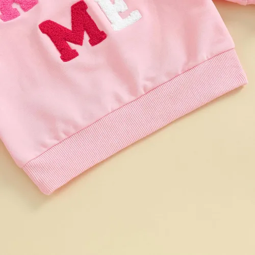 Vista 200 de Traje de San Valentín para bebé, niña, niño, traje de San Valentín, sudadera de manga larga con estampado de corazón