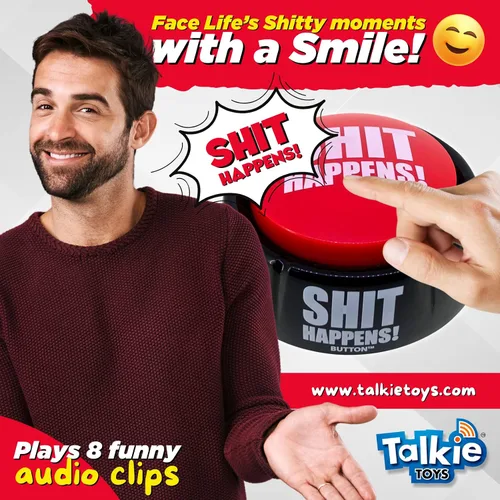 Vista 2 de Talkie Toys Products Botón Mierda Sucede