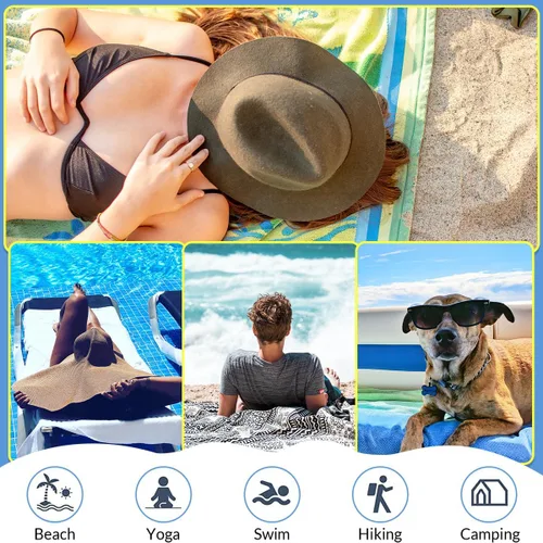 Vista 5 de Toalla de playa con foto personalizada, añade tu imagen, texto, logotipo, manta de playa personalizada para adultos, mujeres y hombres, toallas