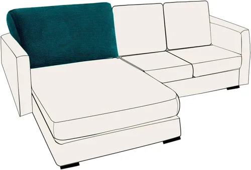 Vista 141 de UNBBRRL Fundas de cojín de asiento para sofá, elásticas, funda de cojín individual para sofá, fundas de cojín para sofá, fundas de héroe protegen