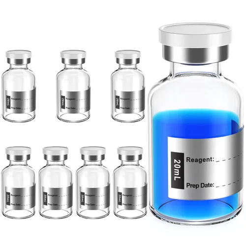 Vista 2 de Biomed Solutions Vial estéril vacío sellado con tapón de goma de butilo y cierre superior, tubo de vidrio de borosilicato tipo 1, empaquetado