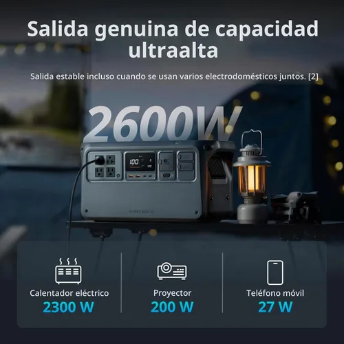 Vista 2 de DJI Power 2000 Estación de energía portátil, batería 2048Wh LFP