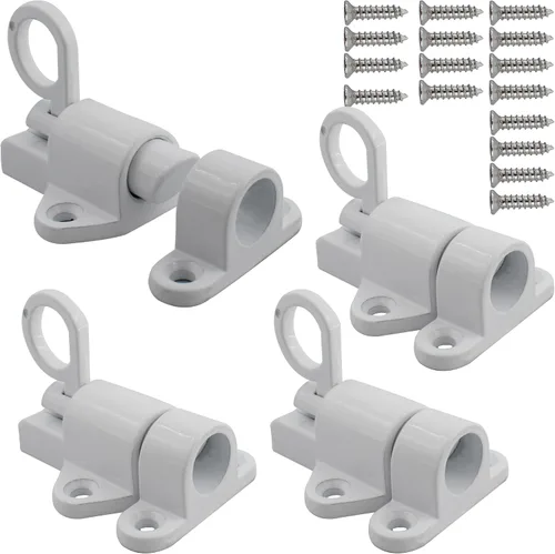 Vista 11 de Pestillos de cierre automático de aleación de aluminio, cerradura automática negra de puerta de resorte, cerradura de puerta de ventana