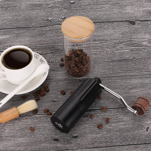 Vista 7 de Molinillo de café manual súper suavemente, 23 segundos fácil molienda actualización