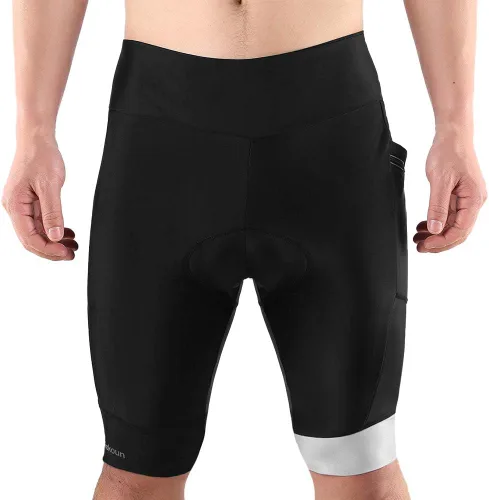 Vista 2 de Tiekoun - Pantalones cortos de ciclismo acolchados para hombre, de secado rápido