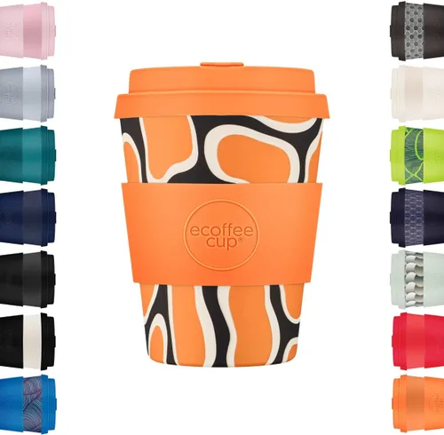 Vista 13 de Ecoffee Cup Taza de café reutilizable de 12 onzas (11.8 fl oz) – Taza de viaje a base de plantas PLA con tapa de silicona, sin melamina y apta