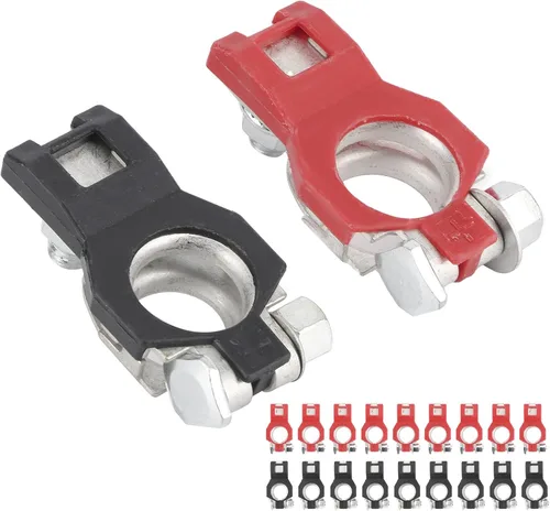Vista 8 de 20pcs Terminales De Batería De Coche Conectores De Abrazadera De Terminal De Batería Conectores Terminales Positivos Negativos