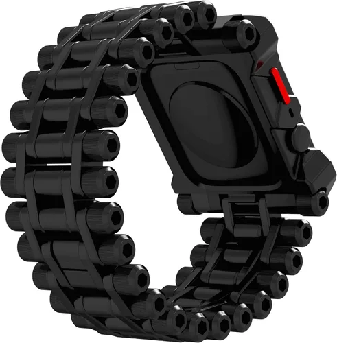 Vista 4 de Element Case Correa de reloj Black Ops para Apple Watch Series 7/8 (1.772 pulgadas), resistente, audazmente única, correa de reloj de metal