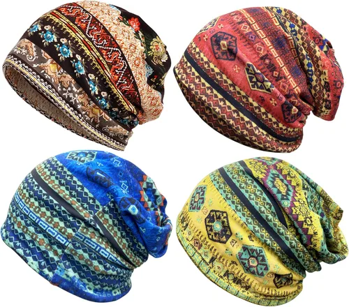 Vista 23 de JarseHera Gorro holgado de mujer con encaje de algodón, gorros para quimioterapia, gorros para el cáncer, turbante
