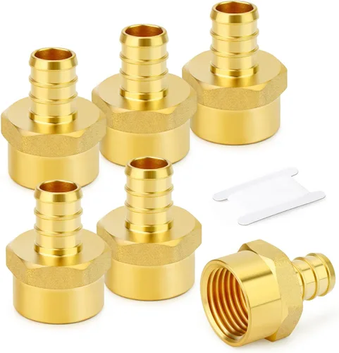Vista 14 de GASHER 10 piezas sin plomo latón 1 "acoplamiento Pex, accesorios Pex de 1 pulgada para tubería Pex