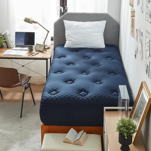 Vista 23 de Hansleep - Cubrecolchón de espuma viscoelástica tamaño individual Viscose Derived from Bamboo, Twin Size Mattress Pad Cover for Back Pain Relief