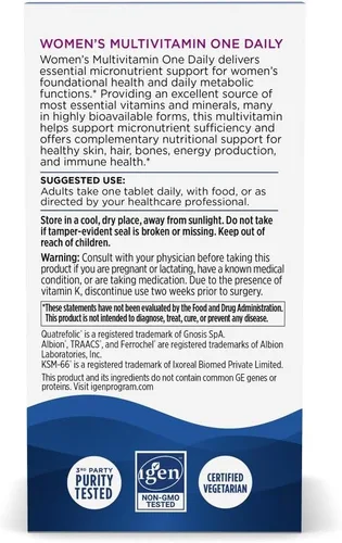 Vista 6 de Nordic Naturals Multivitamínico diario para mujeres One - Apoyo para piel, cabello, energía y huesos - Suplemento para la inmunidad - 20 nutrientes