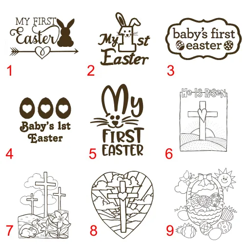Vista 5 de Regalo de Pascua para bebé 2025 – Bloque personalizado de Pascua Regalo de Pascua personalizado Bloque de madera grabado personalizado para niño